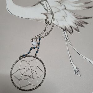 Vintage Y2K Claire's turquoise dream catcher  Necklace